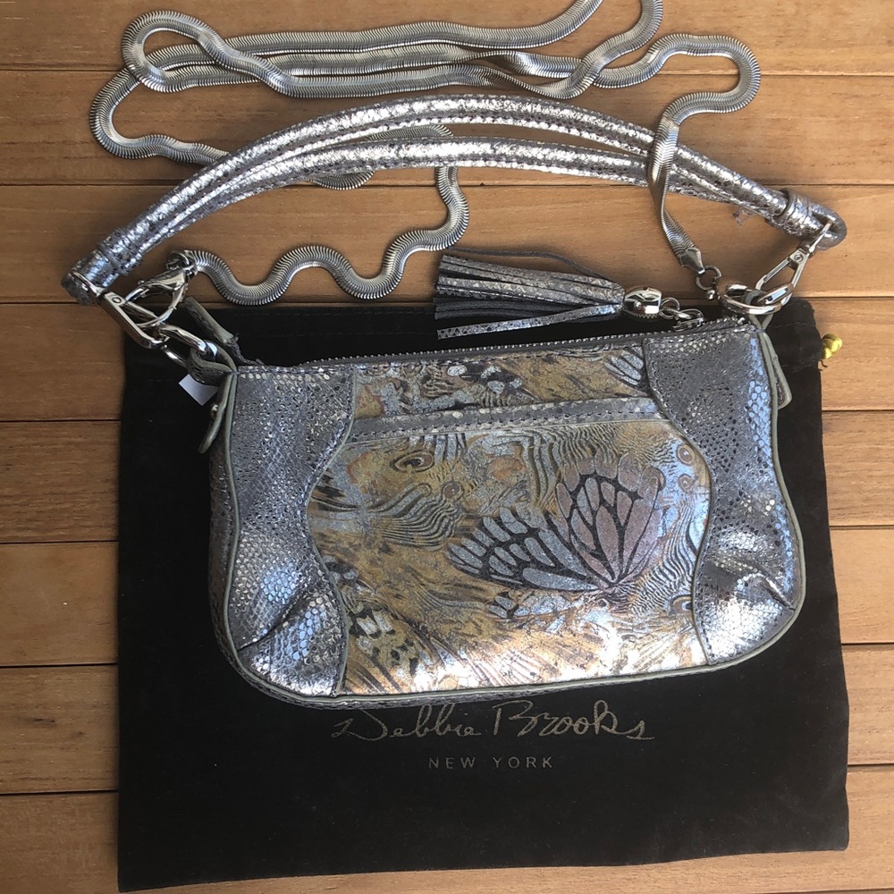 NWOT Silver/ Gold Embellished Shoulder/Crossbody Bag - Picture 5 of 12